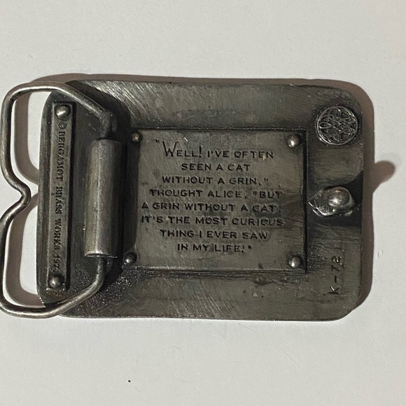 Vintage Bergamot Brass Works 1974 Belt Buckle the "Cheshire Cat" - Picture 2 of 3